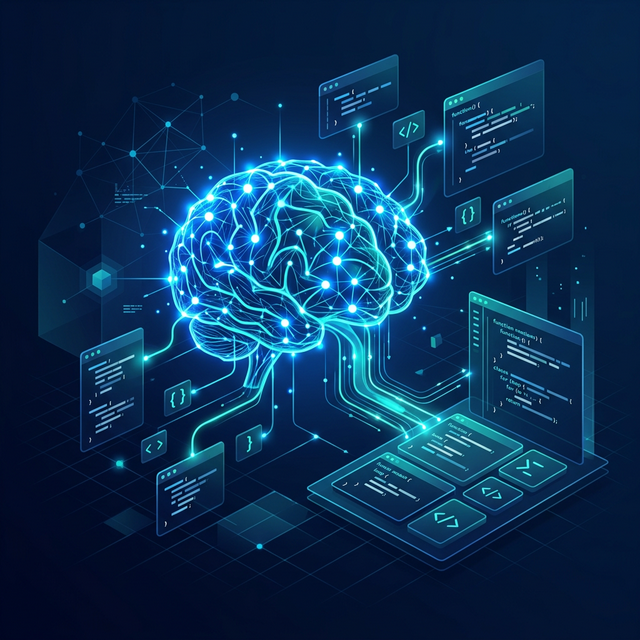 AI neural network generating organized code modules