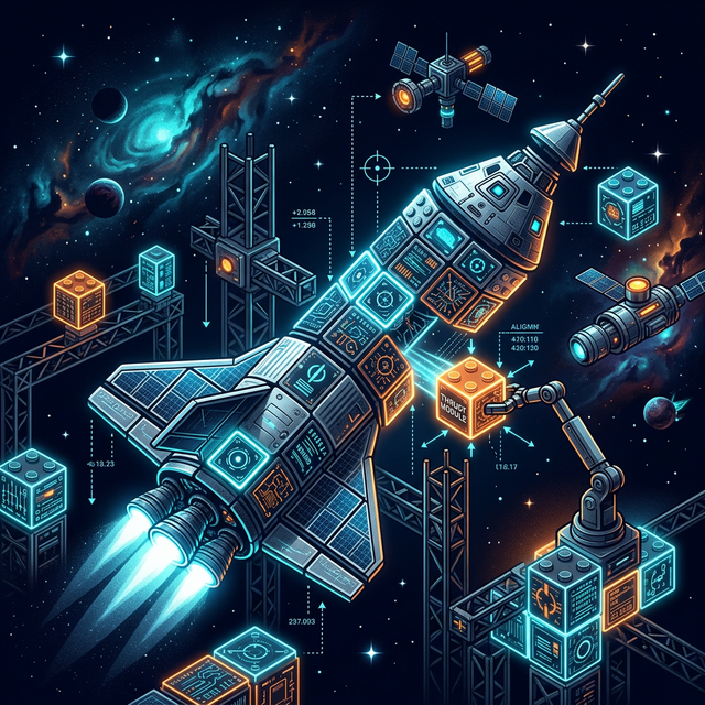 Modular rocket assembly representing deterministic software engineering