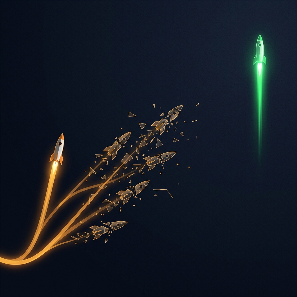 Fail Fast or Fail Expensively — most rockets shatter, one makes it through